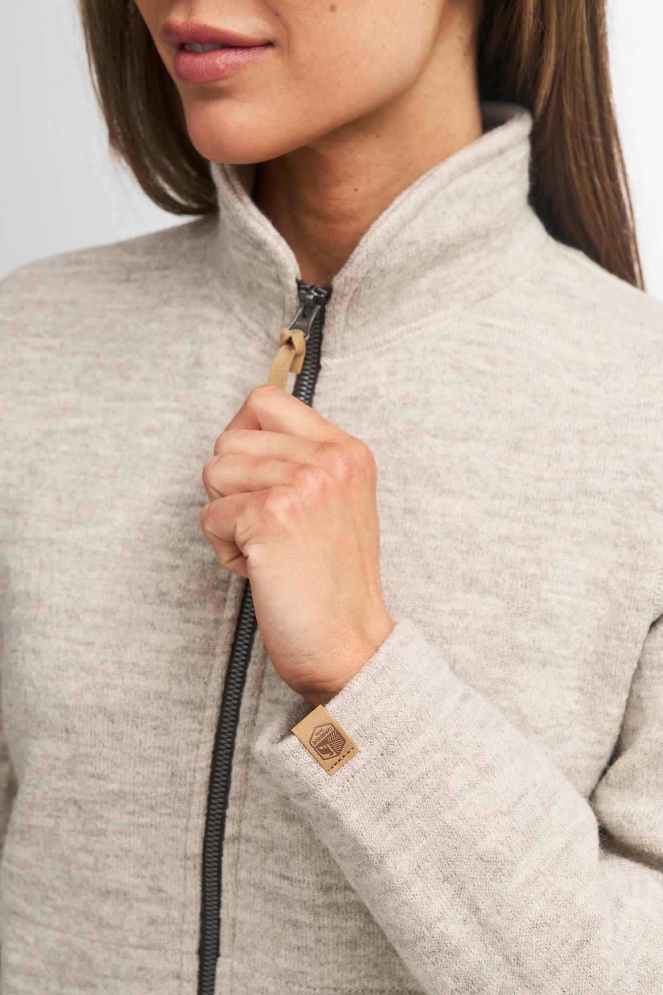 NLS TWIG Voll-Reißverschluss, 100 % alpaka Wolle — Schokolade