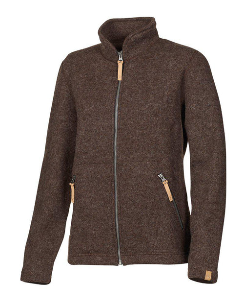 NLS TWIG Voll-Reißverschluss, 100 % alpaka Wolle — Schokolade