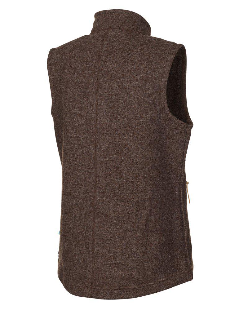 NLS COCO VEST, 100 % FARBEGTE WOLLE — SCHOKOLADE