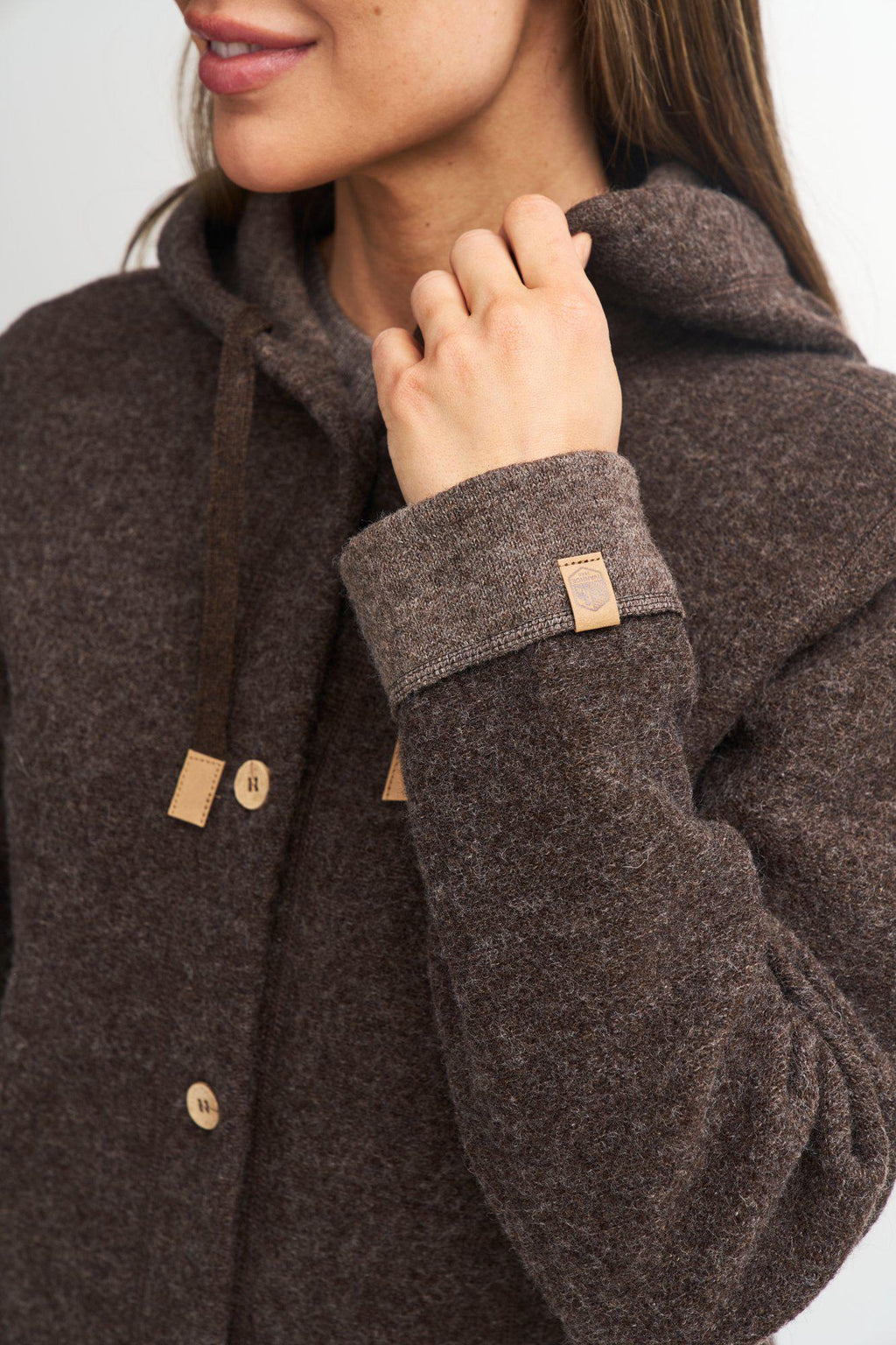 NLS DAHLIA, 100 % OFÄRGADES ALPAKAWOLLE — SCHOKOLADENBRAUN