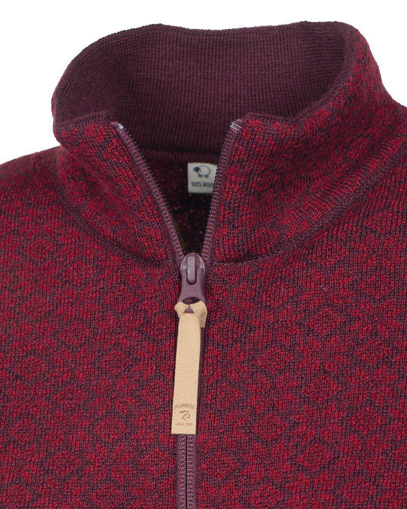 FIONA Vollzip-Hoodie — Tiefrot