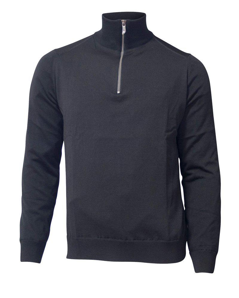 WILFRED Windbreaker, 100 % Extra Feine Merinowolle — Schwarz