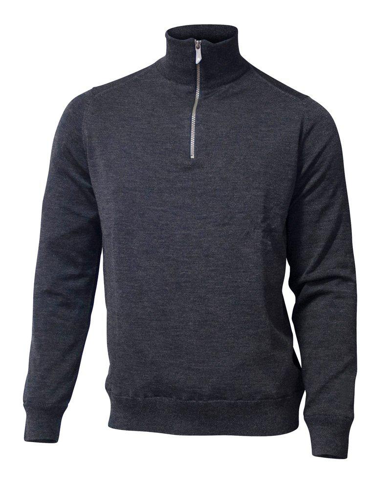 WILFRED Windbreaker, 100% Extra Feine Merinowolle — Graphit Meliert