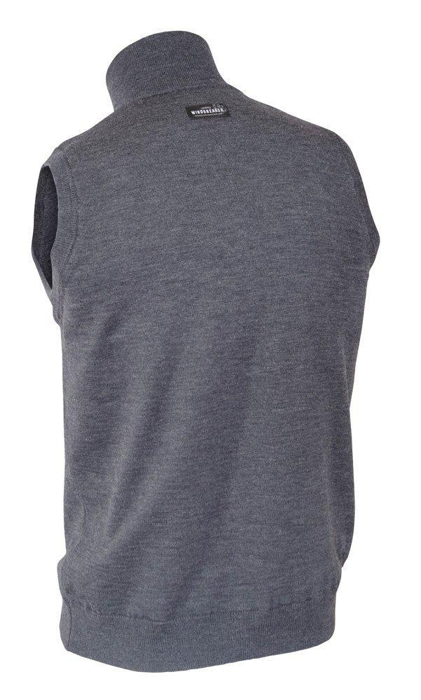 YORK Weste Windbreaker, 100 % Extra Feine Merinowolle — Graphit Meliert