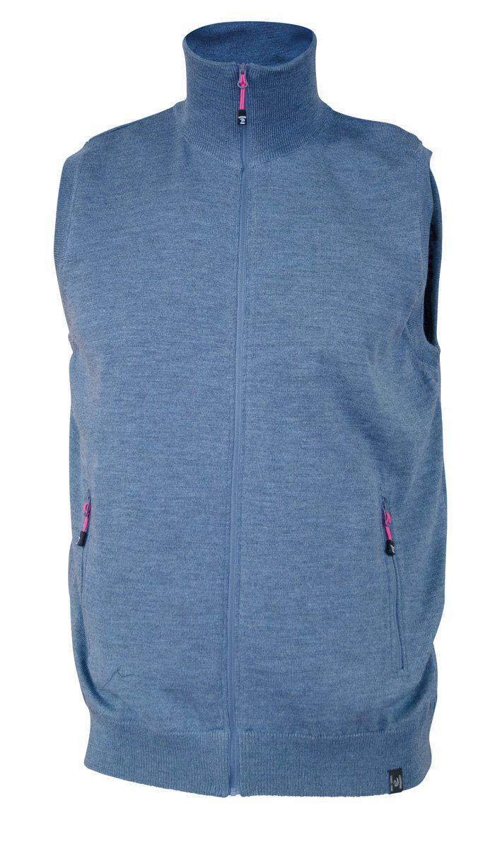 YORK Weste Windbreaker, 100 % Extra Fein Merinowolle — Denim