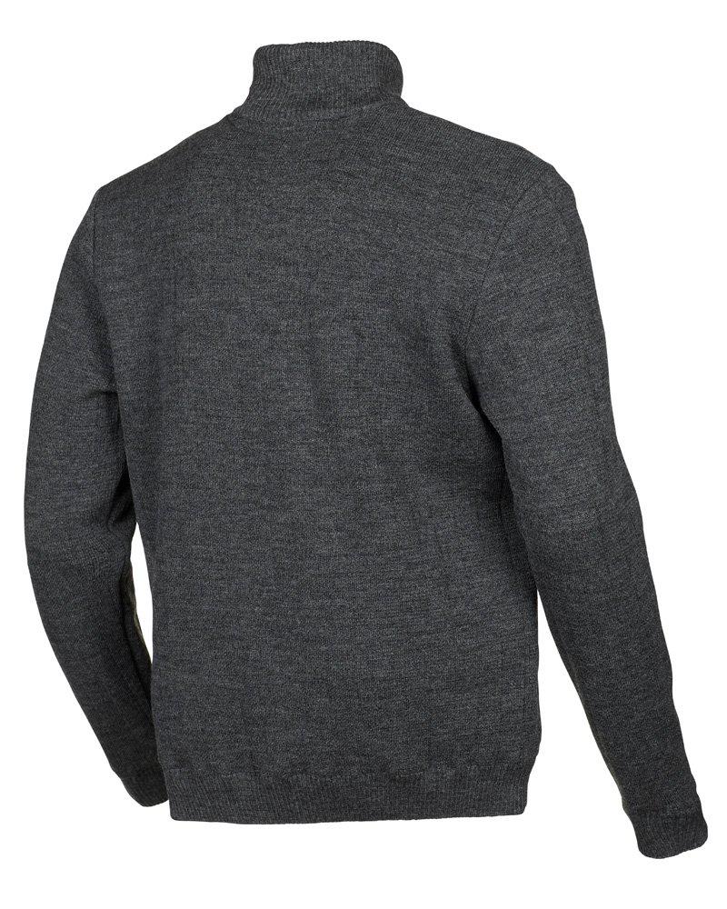 HUGO Halb-Reißverschluss, Windbreaker, 100 % Lammfell — Grau