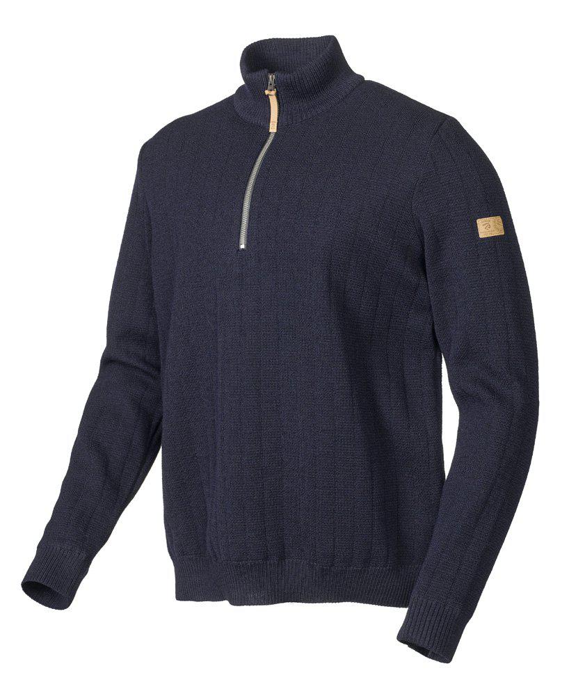 HUGO Halfzip, Windbreaker, 100% Wolle — Marineblau