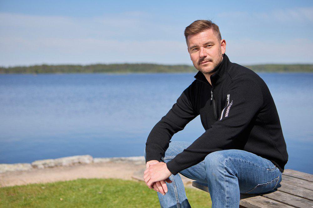 HADAR Half-Reißverschluss Windjacke, 100% Extra Fein Merinowolle — Stahlblau