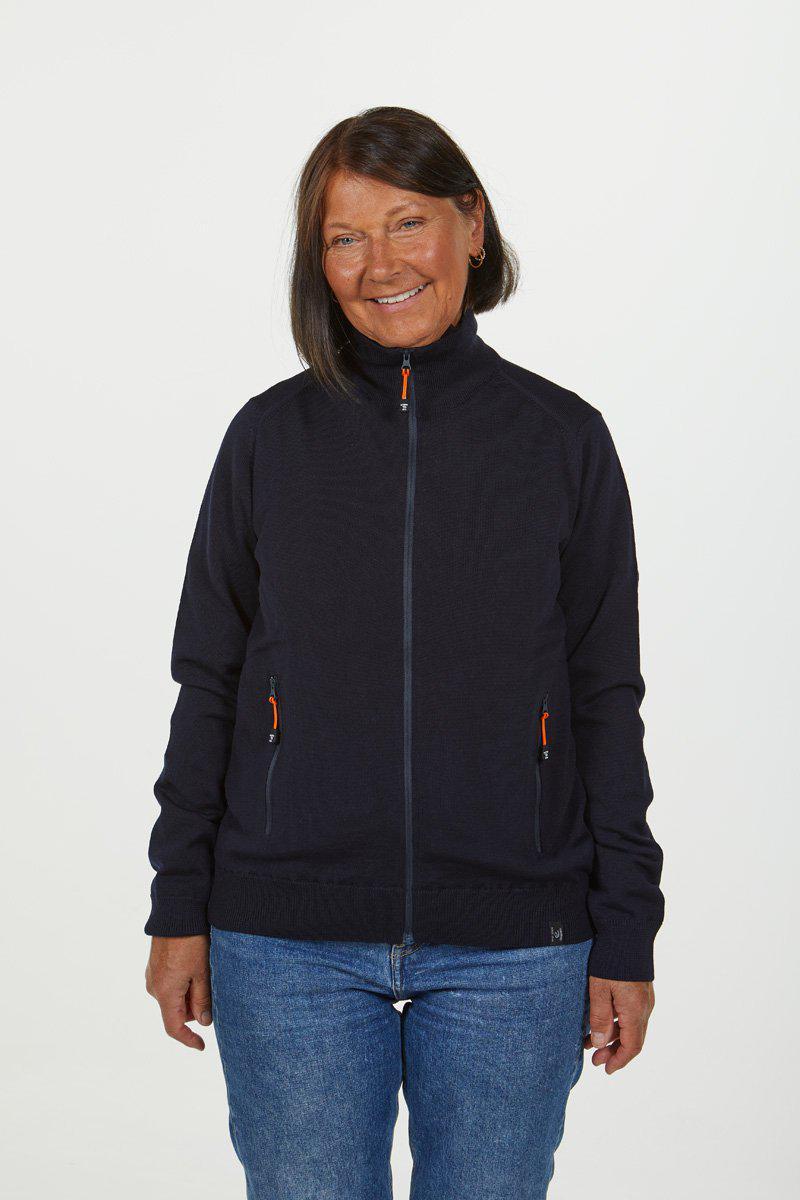 YORK Vollzip-Windbreaker, 100 % extra feine Merinowolle — Schwarz